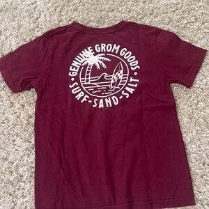 Genuine Grom Goods Surf and Salt Kids Burgundy Surf Tee L7
